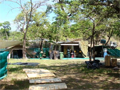 Our campsite in Zambia, 2009